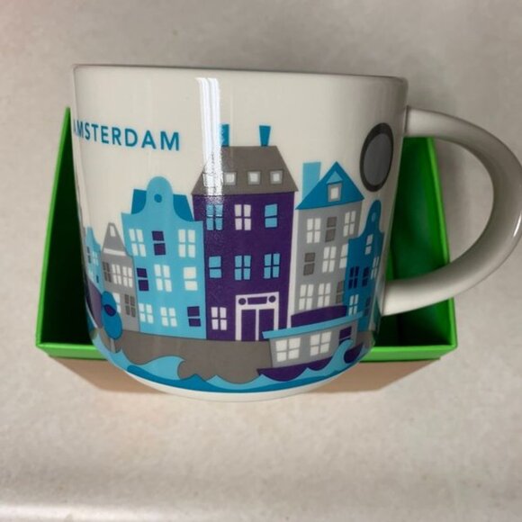 New in Box Starbucks Amsterdam Been There Series 14 Oz Collectible Ceramic Mug - Picture 1 of 5